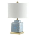 thumbnail image 4 of JONATHAN Y Catherine 22" Modern Transitional Ceramic/Metal Square Ginger Jar LED Table Lamp, Blue/White, JYL3044A, 4 of 7