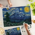 thumbnail image 4 of Lantern Press 1000 Piece Jigsaw Puzzle, Mount Rainier National Park, Washington, Starry Night National Park Series, Contour, 4 of 5