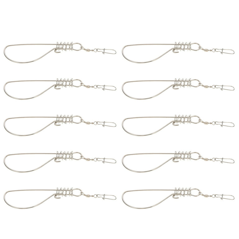 Fish Stringer Fishing Tool Lock Steel Stainless Knotting Hook Tying Clips Metal Line Accessories Live Alive Buckle Knot, Size: 17X4X1.5CM