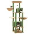 thumbnail image 7 of Demi Bonn 66" Multi-Level Cat Tree Tower for Indoor with Sisal-Covered Scratching Posts, Cat Condo with Hammock and Deluxe Perch, Green, 7 of 7