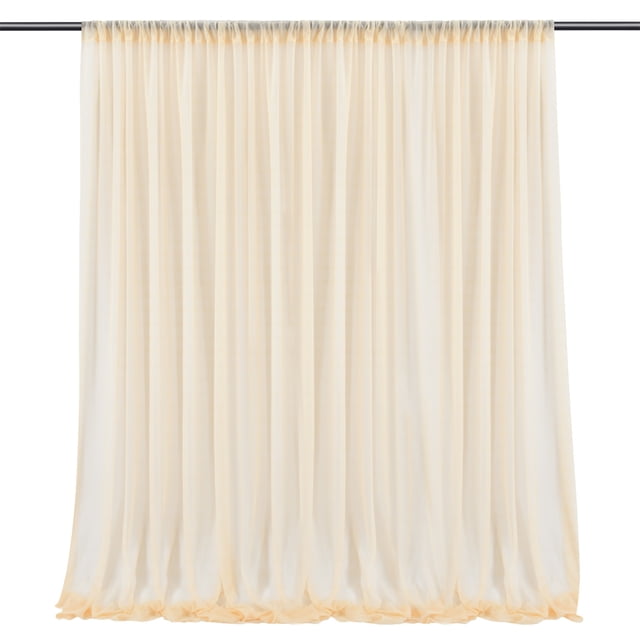 Cortina de fondo color champán, 1,5 x 2,15 m, hilo resistente, ideal para bodas y fiestas.