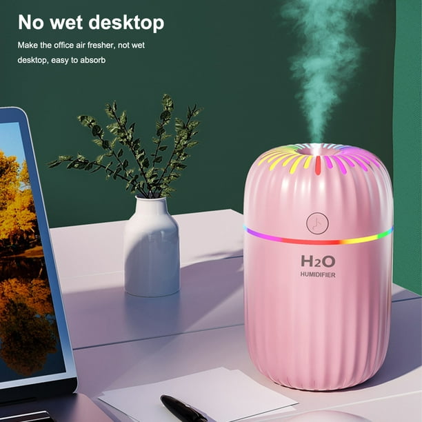 Air Humidifier Portable Dual Mode USB Diffuser with Colorful Night Light  Decoration Mist Maker Quiet Indoor Sprayer for Home Car Type 2 Green 