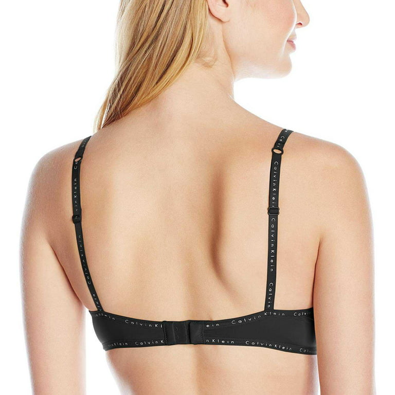 Calvin Klein black bra size 32D $10 + ship Model: 5'4” ; 32C, w 28
