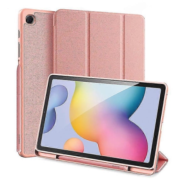 Case For Samsung Galaxy Tab S6 Lite Case Ultra Thin Smart Cover With Pencil Holder Automatic Wake Up Pink