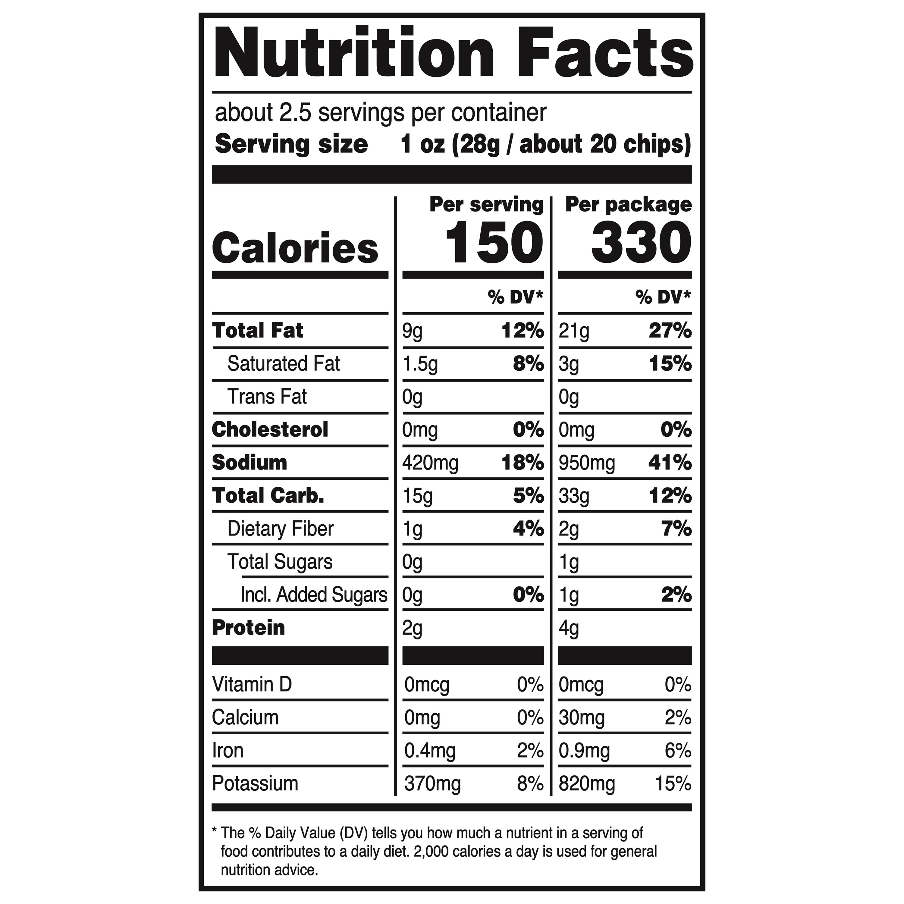 Great Value Chile Limon Flavored Potato Chips, 2.25 oz, 24 Count