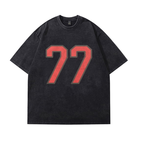 Sombr Merch I Barely Know Her 77 Vintage Washed Cotton Dirtyfit T-Shirt Oversized Black Graphic Tee