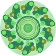 thumbnail image 1 of Ahgly Company Tapis d'Intérieur Lavables en Machine, Ronds, Transitionnels, Vert Jade, Ronds de 8', 1 of 7