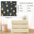thumbnail image 6 of Yayeee 6 Pack Kitchen Dish Cloths Set for Washing Soft Drying Absorbent Microfiber Towels, Orange Fireflies Pattern, 6 of 9
