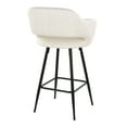 thumbnail image 6 of Margarite 26" Fixed-Height Counter Stool Set of 2 with Backs, Counter Height Chairs, Counter Height Stools with Backs, Counter Stools For Kitchen Island (Cream), 6 of 6