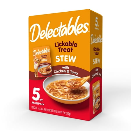UPC: 0032700154660 | Hartz Delectables Stew Lickable Wet Cat Treats Chicken & Tuna 5 Pack
