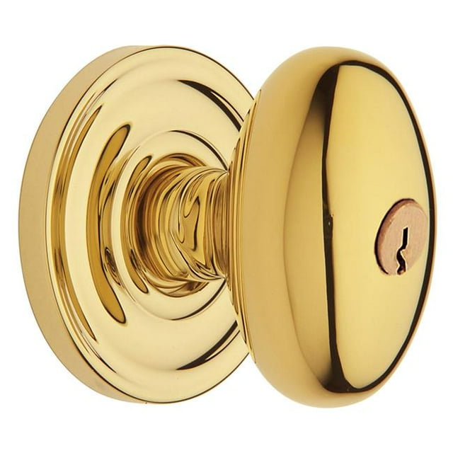 Baldwin 5225031ENTR Non Laqué Bouton d'Oeuf d'Entrée en Laiton