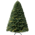 thumbnail image 3 of Prague 7.5ft Prelit Artificial Christmas Tree with Foot Pedal, 1717 Branch Tips, 550 Warm Lights and Metal Stand, 56" wide Realistic Spruce Christmas Tree with Lights by Naomi Home, 3 of 11