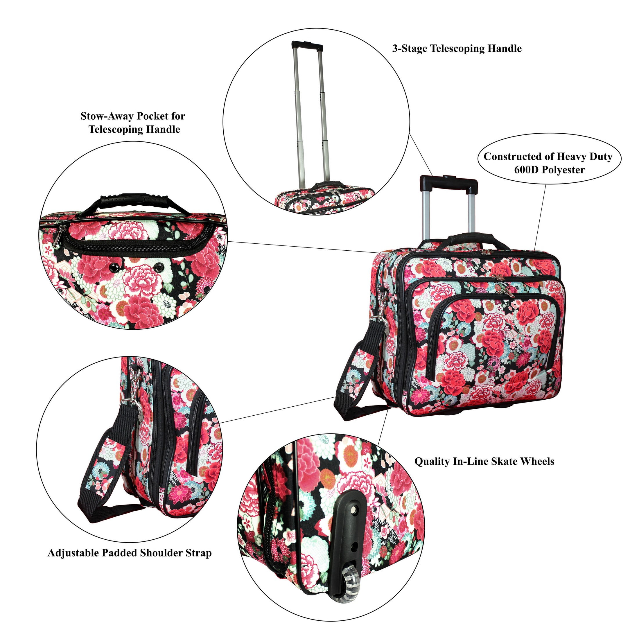 New Vintage Floral Printed Laptop Bag, Stylish Casual Laptop Bag, Cute And  Sweet Women's Bag, Simple Business Laptop Briefcase, Multifunctional  Business Document File Storage Bag, Mobile Phone Bag, Camera Bag - Temu