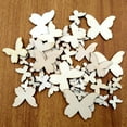 thumbnail image 6 of Herrnalise 0.4/0.6 Inch Unfinished Wooden Butterfly Cutouts Wooden Crafts Blank Butterfly Shape Wood Ornaments Butterfly Embellishments Wooden Slices for DIY Projects Decoration (50 Pcs), 6 of 9