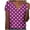 Purple, variant on Staron Summer Tops for Women Polka Dot Blouse Casual Short Sleeve V Neck Round Collar Fashion Shirt, Green L