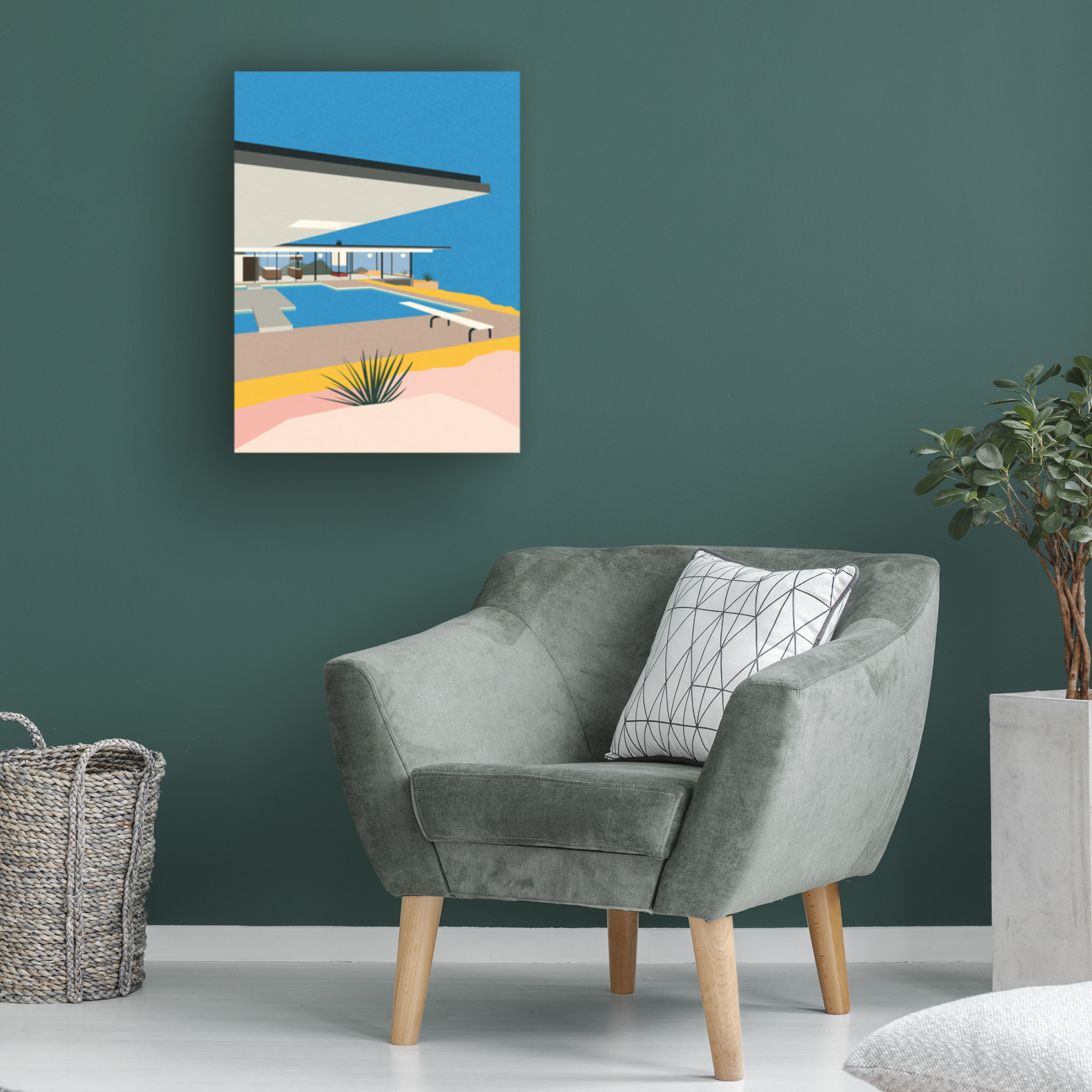 Trademark Fine Art Rosi Feist  La Stahl House Canvas Wall Art