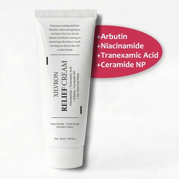 Brightening Cream with Arbutin, Niacinamide, Tranexamic Acid, Ceramide NP & Centella Asiatica for Sensitive Skin,Night Use 1.69oz