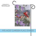 thumbnail image 3 of Toland Home Garden Two Cardinals 12.5 x 18 Inch Decorative Spring Lilac Flower Cardinal Bird Garden Flag, 3 of 4