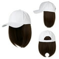 thumbnail image 4 of Dvkptbk les Bandes Perruque Courte Droite Perruque de Baseball Chapeaux de Perruque de Cheveux avec Extensions de Cheveux pour Femmes Perruque Courte Droite, 4 of 9