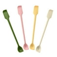thumbnail image 4 of 2Pcs Mini Silicone Spatula with Long Handle, Jar Spatula Small Spatulas, Jam Spreader Reusable Double-Ended Tiny Silicone Spoon Spatula Bottle Scraper for Butter Liquid Foundation Lotion Nail Polish, 4 of 8