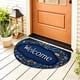 thumbnail image 5 of Uuiauoio Half Circle Bath Mat Non-Slip, Bathroom Rugs, Rubber Backing Absorbent Quick Dry Machine Washable Carpet for Bathroom Floor, Bedroom Home Decor 16" x 24", 5 of 6