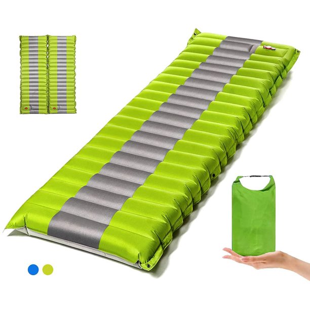 Colchoneta para acampar autoinflable, colchoneta para acampar al aire libre, colchoneta para mochilero hinchable a mano, liviana para caminatas para caminatas cuando viaja, colchón de aire r JFHHH pequeña