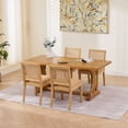 thumbnail image 6 of S-HOME Mid Century Modern Farmhouse Rattan Dining Chairs Set of 2 with Cane Upholstered Seats Natural Hardwood Frame, Tan, 6 of 16