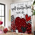 thumbnail image 2 of MIZHONA Valentine's Day Shower Curtains Soft Touch Heart Polyester,47"W x 64"L Washable, 2 of 6