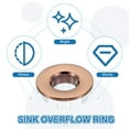thumbnail image 3 of Uxcell Sink Overflow Ring, Bathroom Sink Overflow Drain Cover for Wash Basin Matte Black/White, 3 of 7