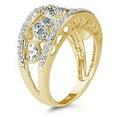 thumbnail image 2 of SZUL Women's Blue and White Diamond Heart Ring in 10k Yellow Gold, 2 of 3