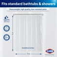 thumbnail image 2 of Clorox Shower Curtain Liner, Premium Heavyweight Durable Waterproof 8g PEVA for Bathroom with Weighted Magnets, Standard Size 72" x 72", Clear 1 Pack, 2 of 11