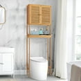 SamyoHome Bamboo Over The Toilet Storage Bathroom Space Saver