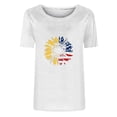thumbnail image 3 of Tops Cortos para Mujeres Día de la Independencia Patriótica Impreso Cuello Redondo, Camiseta de Manga Corta Casual para la Primavera, Verano Y Fiesta, 3 of 4