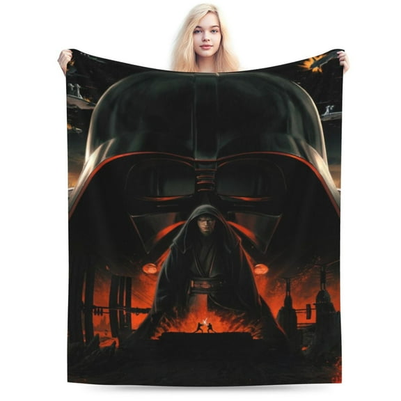 Darth Vader Blanket, Soft Warm Cozy Plush Throw Blanket Gifts for Adults Kids, Lightweight Fuzzy Comfy Flannel Blankets for Couch Bed House Decor Travel 60"X50"