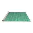 thumbnail image 2 of Ahgly Company Machine Washable Indoor Rectangle Abstract Turquoise Blue Modern Area Rugs, 4' x 6', 2 of 4