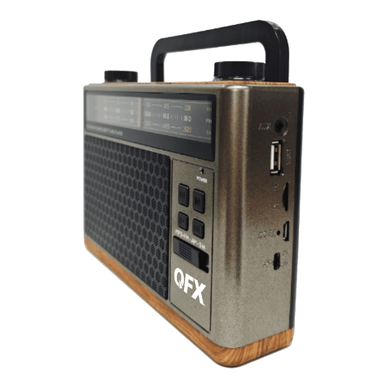 QFX Bluetooth Battery Shortwave Portable AM/FM Radios with