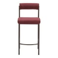 thumbnail image 3 of Livorno Counter Stool Red & Bronze Counter Stool, Modern Style, Shearling style fabric, Steel, Indoor Bar, 3 of 5