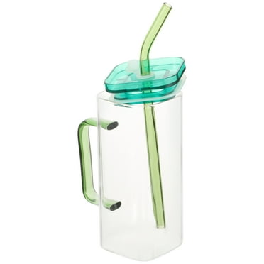Glass with Lid Beer Cup Bottle Drinking Glasses Cups Juice for Iced Coffee Silica Gel