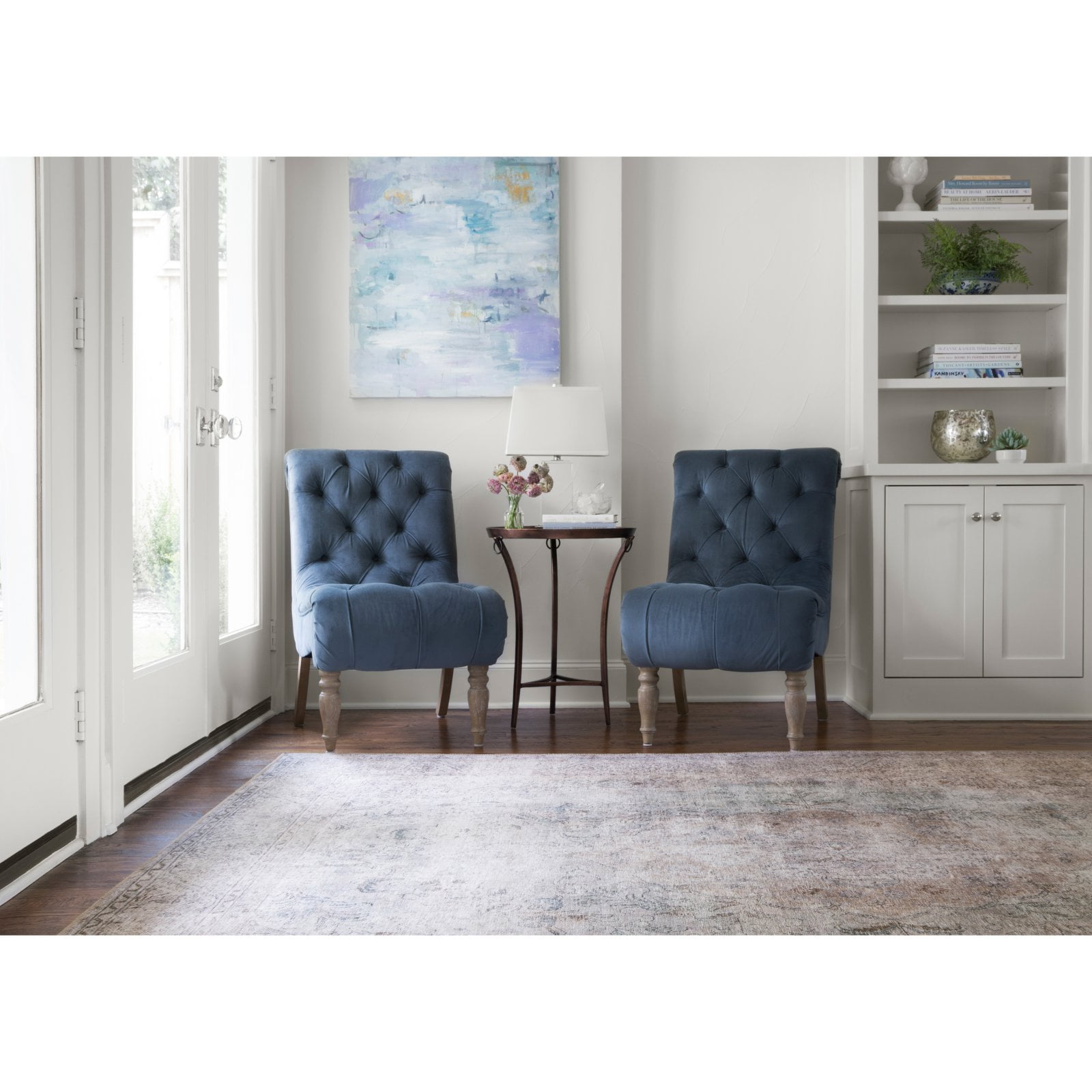 Loloi Loren Collection LQ-04 Silver / Slate Oriental Area Rug 5'-0" x 7'-6"
