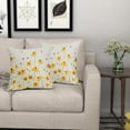 thumbnail image 6 of Spring Summer Floral Pillow Covers 20X20 Inch Set of 2 Coreopsis Daisy Yellow Flowers Bee Decorative Pillow Cases Farmhouse Seasonal Cushion Case Farmhouse Home Decor for Sofa Couch Bedroom Outdoor, 6 of 6