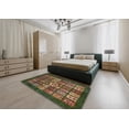 thumbnail image 4 of Ahgly Company Indoor Rectangle Abstract Bakers Brown Abstract Area Rugs, 2' x 4', 4 of 6