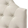 thumbnail image 4 of Bowery Hill Polyester Light Beige Twin Headboard Upholstered Button-Tufted Adjustable Legs Self-Assembly Required, 4 of 4