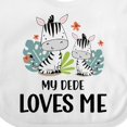 thumbnail image 4 of Inktastic Zebra My Dede Loves Me Boys or Girls Baby Bib, 4 of 4