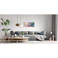 thumbnail image 4 of 3-Piece Blue Beach Canvas Wall Art Set, Sunset Ocean Waves Seascape Prints, Framed & Ready to Hang Decor for Living Room Bedroom Bathroom, 4 of 6