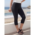 thumbnail image 4 of Roaman's Women's Plus Size Essential Stretch Capri Legging, 4 of 6