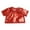 1-Red1668, variant on WOYY Girls Metallic Shiny Short Sleeve T-Shirt Stage Performance Crew Neck Cropped Tee, Sizes 3-18
