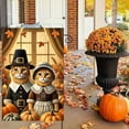 thumbnail image 5 of 1pc, 2D flat polyester garden flag with Thanksgiving clothing and pumpkin cat, country-themed double-sided print, 18x12 inches, perfect for indoor/outdoor home, yard, lawn, porch decoration, Thanksgi, 5 of 6