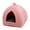pink, variant on Cute Pet Cat Bed Puppy Kennel Dog House Winter Warm Washable Sleeping Cushion Sofa Velvet Nest Comfortable Cave Tent for Indoor green