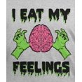 thumbnail image 4 of Halloween I Eat My Feelings Zombie Brain Mens T Shirt, 4 of 5