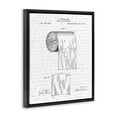 thumbnail image 2 of Stupell Industries Toilet Paper Roll Patent Black And White Bathroom Design Jet Black Framed Floating Canvas Wall Art, 24x30, by Lettered and Lined, 2 of 5